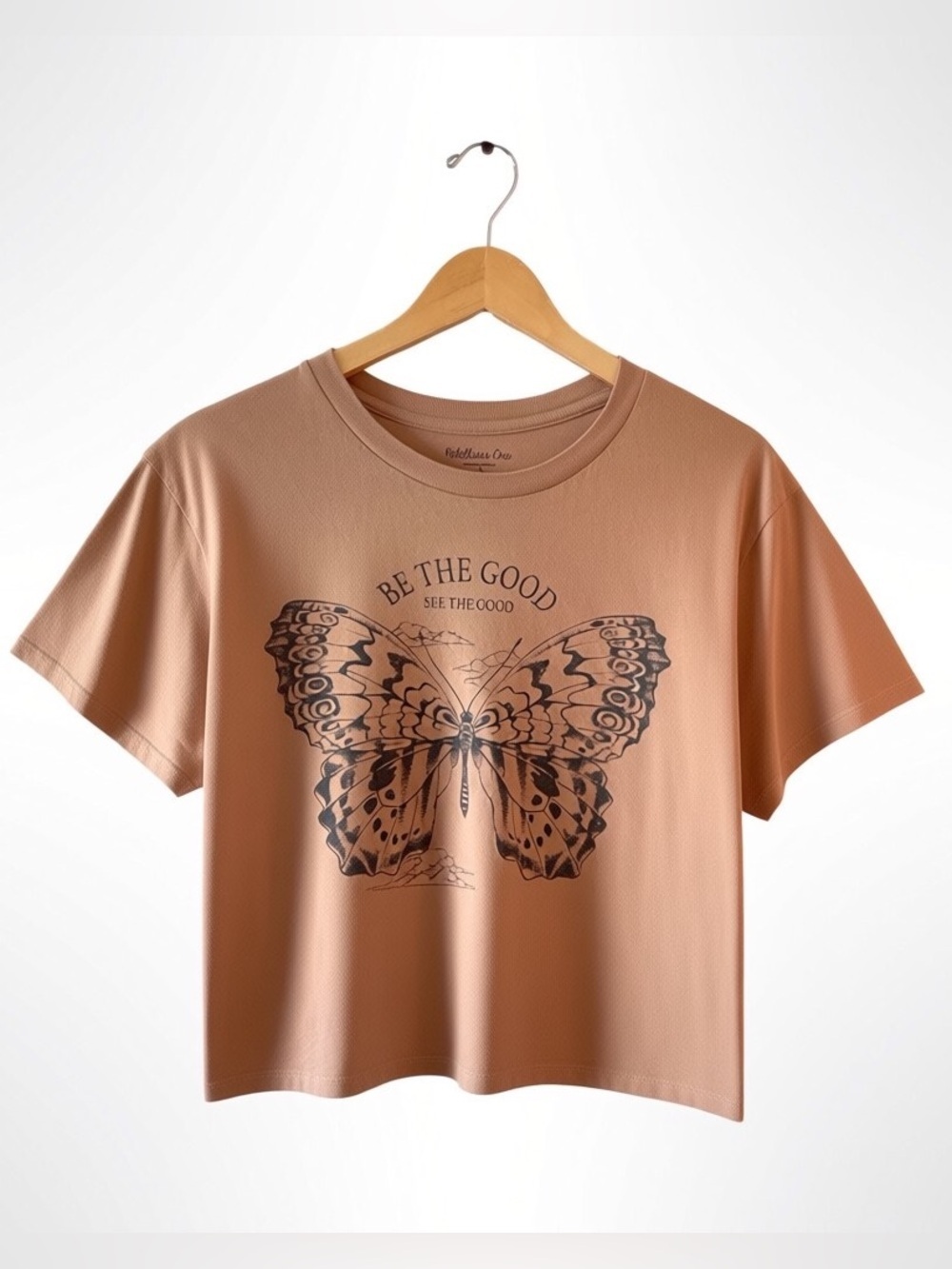 Be the Good Butterfly Graphic Tee, Women's, Size L, Boho Relaxed